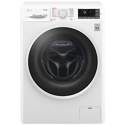 LG F4J6TY0WW Freestanding Washing Machine, 8kg Load, A+++ Energy Rating, 1400rpm Spin, White LG F4J6TY0WW Freestanding Washing Machine, 8kg Load, A+++ Energy Rating, 1400rpm Spin, White